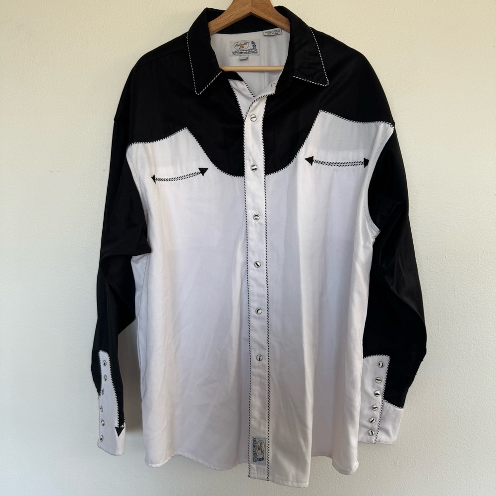 Panhandle Slim Pearl Snap Shirt Mens XL Western Cowboy Rockabilly Long Sleeve